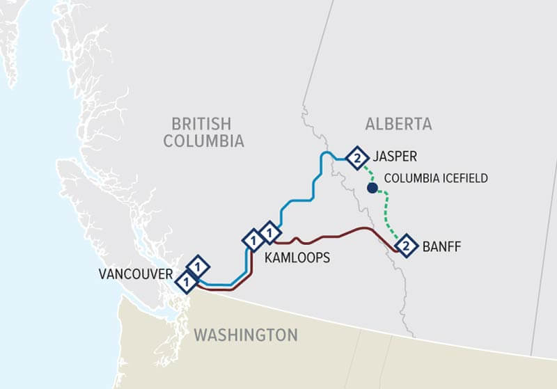 Rail route map