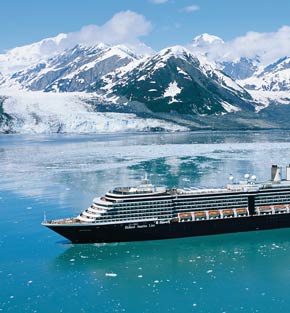 Cruise ship sailing in Alaska