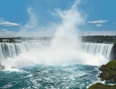 Tour boat approaching Niagara Falls